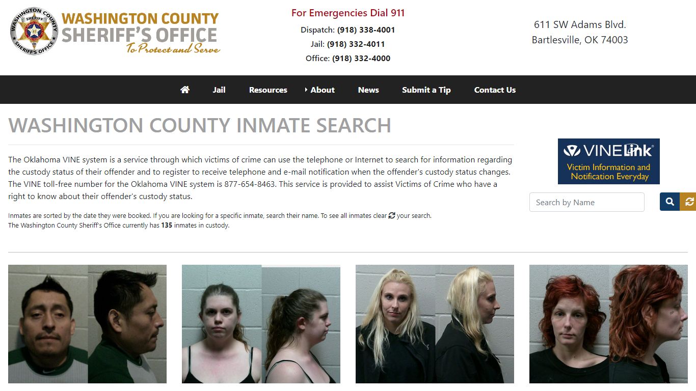 Inmate Search - Washington County Sheriff's Office